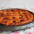 Tarta de manzana y frambuesas
