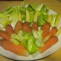 Rollitos de espárragos con salmón ahumado