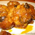 ALBONDIGAS CON TOMATE Y ACEITUNAS