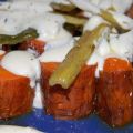 Verduras asadas con salsa de yogurt