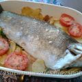 Trucha rellena de espinacas