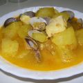 PESCADO  CON PATATAS Y ALMEJAS
