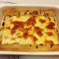 Pastel de hojaldre de salmón y setas