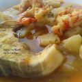 Patatas con congrio y gambones