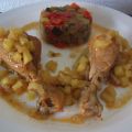 Jamoncitos de pollo del corral con pisto y[...]
