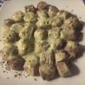 SALCHICHAS EN SALSA DE MOSTAZA CON NATA