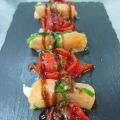 ROLLITOS DE SALMÓN Y GAMBAS