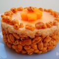 TARTA CRUJIENTE DE MOUSSE DE MELOCOTON