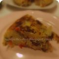 Tortilla de verduras con un toque de parmesano
