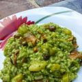 RISOTTO VERDE CON CALABACÍN Y CAMAGROCS