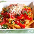 Macarrones picantes con pimiento