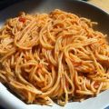 Espagueti con salsa de tomate