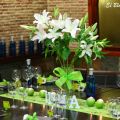 DECORACION DE MESA EN VERDE