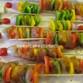 Pinchos de pollo y verduras