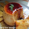 FLANES DE YOGUR GRIEGO Y MELOCOTÓN (sin huevo)