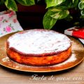 Tarta de queso con cerezas