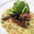 Arroz cremoso al curry con salteado de robellón[...]