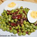 Guisantes salteados con jamón