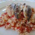 Tabule de quinoa con sardinas a la plancha