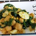 Garbanzos salteados con espinacas