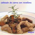Salteado de carne con Rovellons