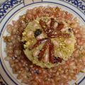 Couscous dulce con pasas y granada.