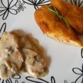 Patata rellena con pechuga de pollo con setas