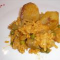 arroz con verduras y bacalao