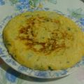 Tortilla de gambas y calabacín