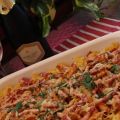 Macarrones gratinados con bacon y queso