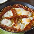 Sartén de papas con queso
