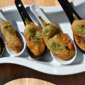 Pimientos de padrón rellenos de tetilla