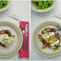 Huevos rotos con patata, cebolla y setas de[...]