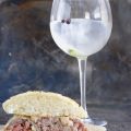 Hamburguesa al gin tonic con foie
