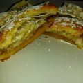 TRENZA DE MANZANA AL RON CON NUECES Y CHOCOLATE.