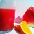 Zumo de sandia y naranja