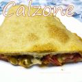 Calzone de champis, queso, cherrys y aceitunas