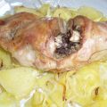 Cordero asado con patatas panadera