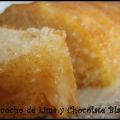 Bizcocho de lima y chocolate blanco