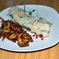 Lomos de bacalao con salteado vegetal