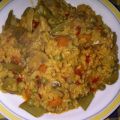 Arroz con pollo y verduras