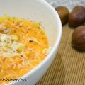 Crema de calabaza asada y castañas.
