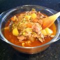 Guiso de patatas y alcachofas con cordero