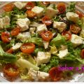 Ensalada de tomates asados, queso de cabra y[...]