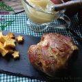 Codillo de cerdo al horno con compota de manzana