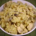 arroz con pollo y champiñones