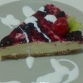 Tarta de queso con arándanos