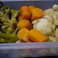 Brócoli, coliflor y zanahoria al vapor