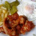 Conejo Frito con Tomate