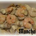BERENJENAS CON LANGOSTINOS Y ALMEJAS